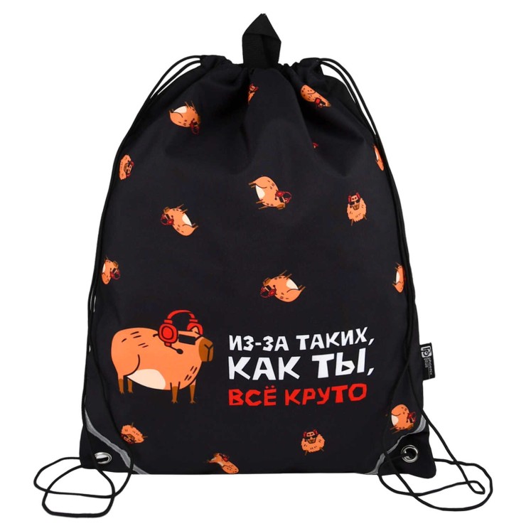 Сумка для обуви «Круглая капибара»