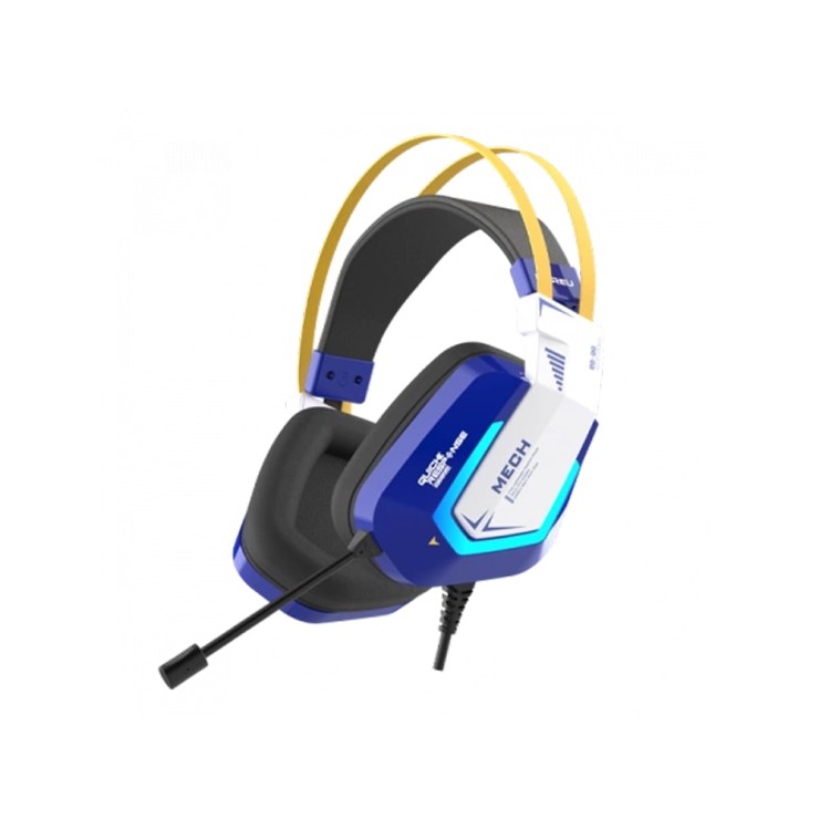 Накладные проводные игровые наушники Dareu EH732 Mecha Blue